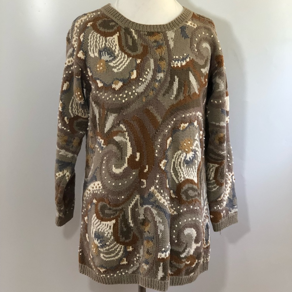 VINTAGE Adrienne Vittadini handmade cotton sweater/top M